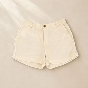 A New Day Womens Ivory White Casual Shorts Size 12 Elastic Back Waist Cuffed